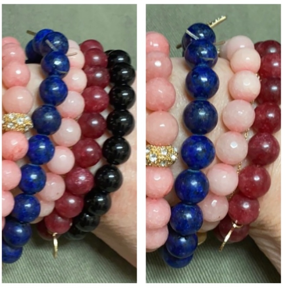 ✅2 Pink crystal beaded bracelets. Offers Welcomed. - Picture 10 of 14